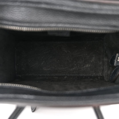 Celine Drummed Calfskin Nano Luggage Black 5 of 10