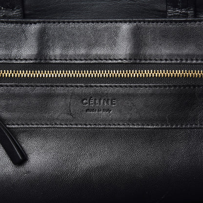 Celine Canvas Lambskin Vertical Bi-Color Cabas Black 6 of 12