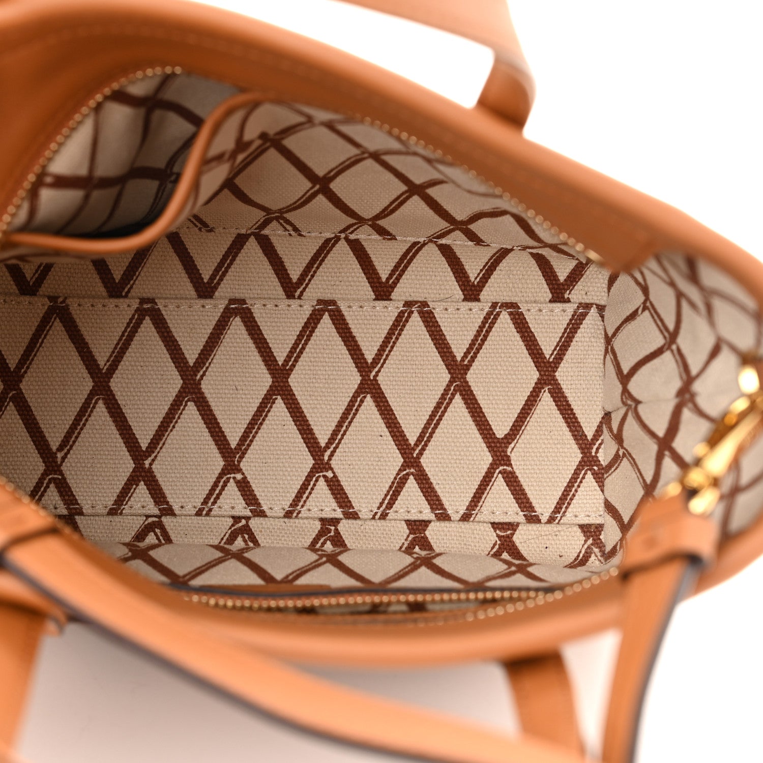 MCM Visetos Mini Toni Shopper Tote Cognac 5 of 10