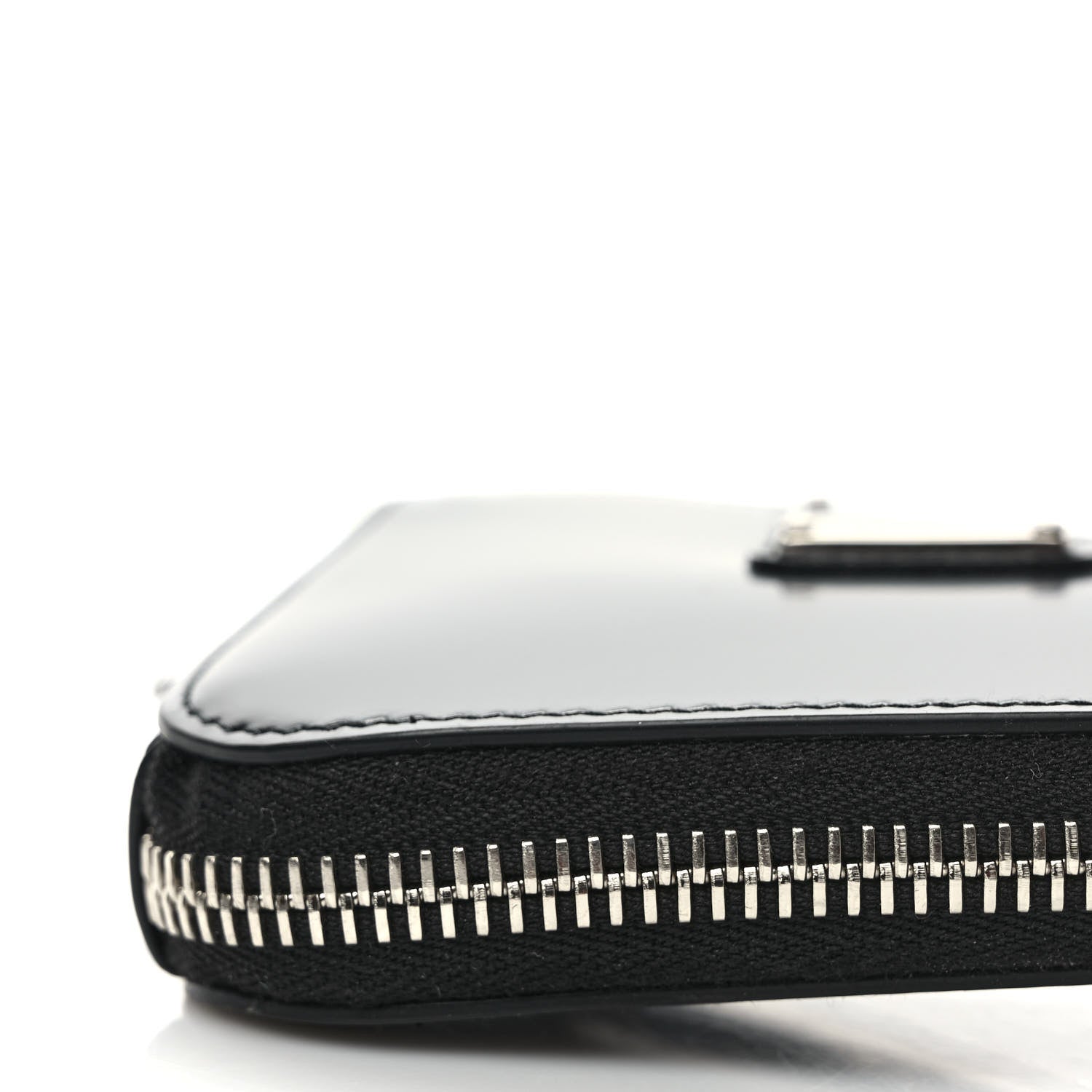 Prada Spazzolato Mini Triangle Chain Crossbody Pouch Black 8 of 8