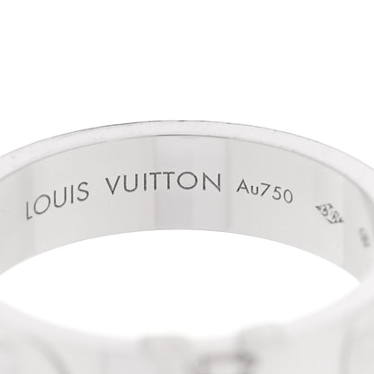 Louis Vuitton 18K White Gold Empreinte LV Ring 58 8.5 4 of 4
