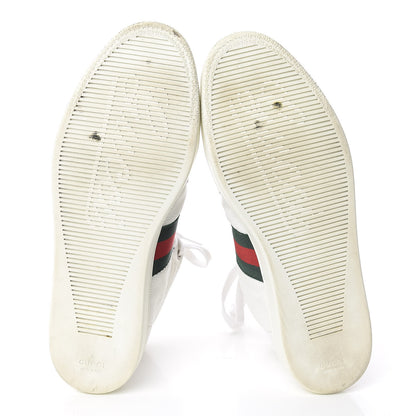 Gucci Calfskin Web Mens Coda High Top Sneakers 9 White 10 of 14