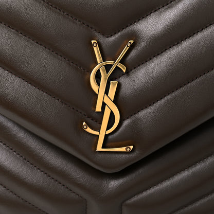 Saint Laurent Calfskin Y Quilted Monogram Medium Loulou Chain Satchel Soil Brown 15 of 15