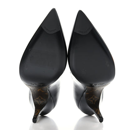Louis Vuitton Patent Monogram Uniformes Pumps 38 Black 5 of 7