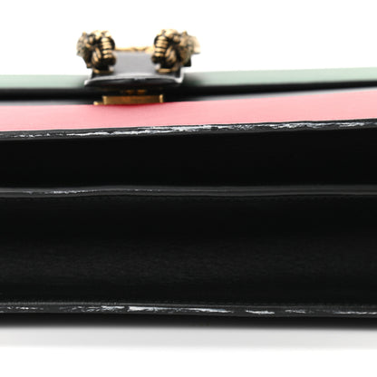 Gucci Calfskin Bamboo Web Large Dionysus Top Handle Bag Black Bright Evergreen Hibiscus Red 19 of 21