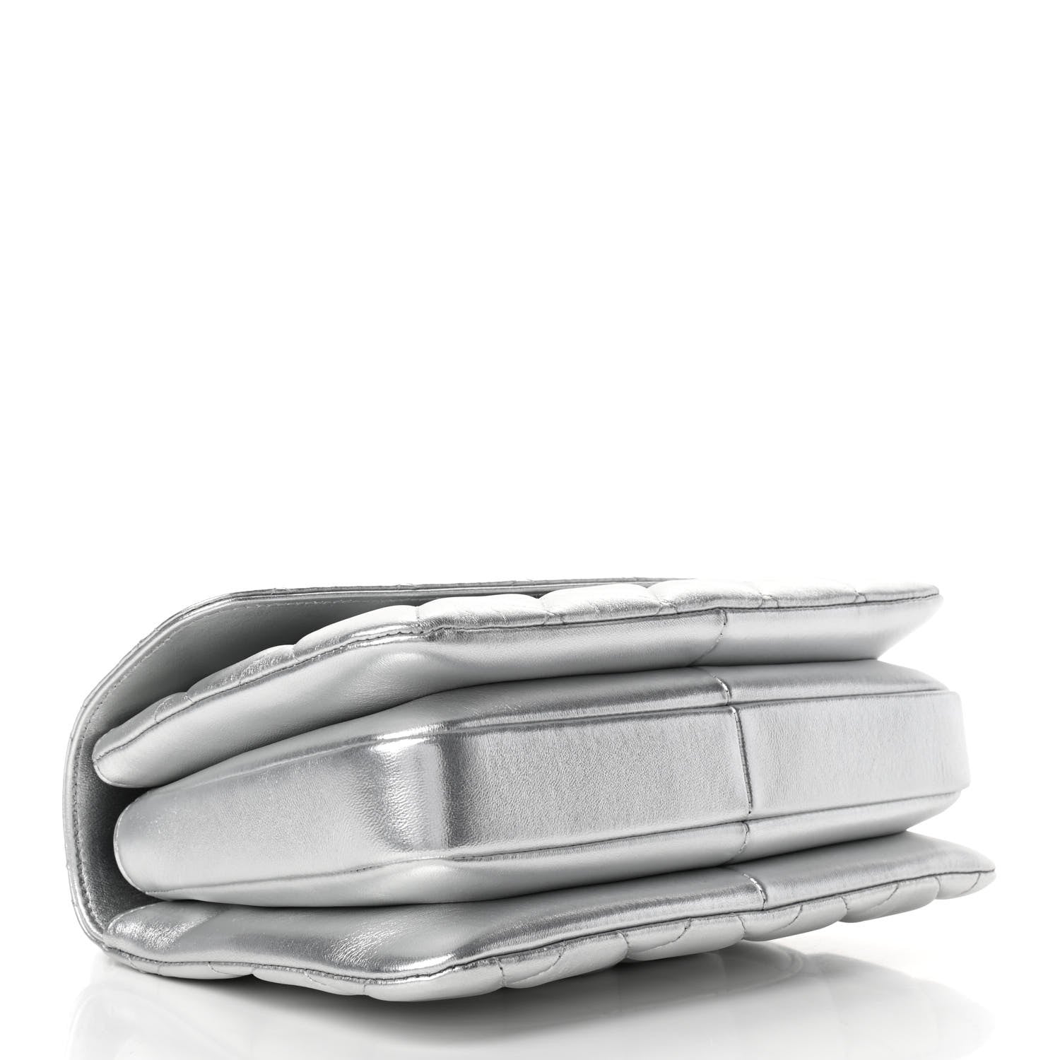 Chanel Metallic Lambskin Quilted Small Trendy CC Flap Dual Handle Bag Silver 3 of 4