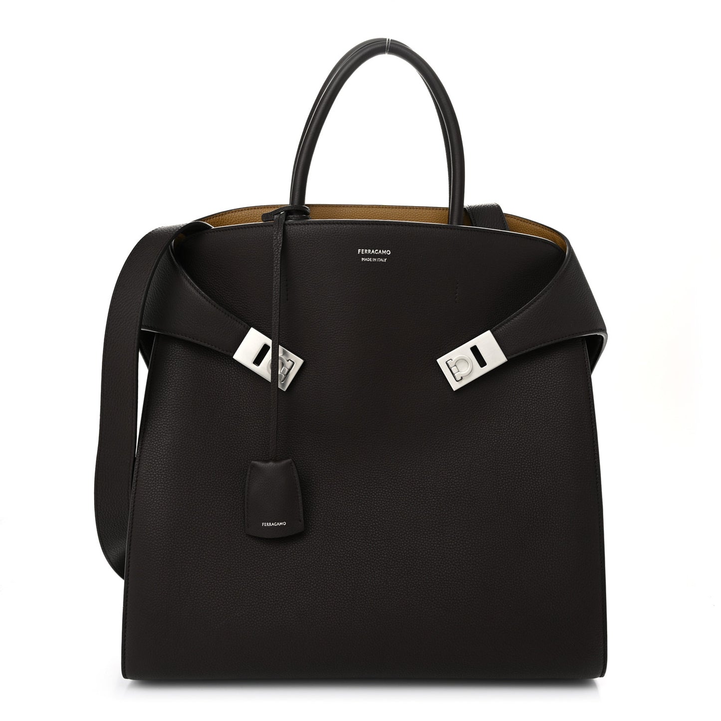 Calfskin Hug Tote Bag Testa Di Moro