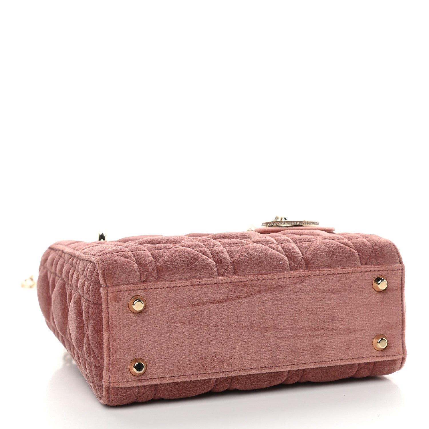 Christian Dior Velvet Mini Lady Dior Pink 4 of 9
