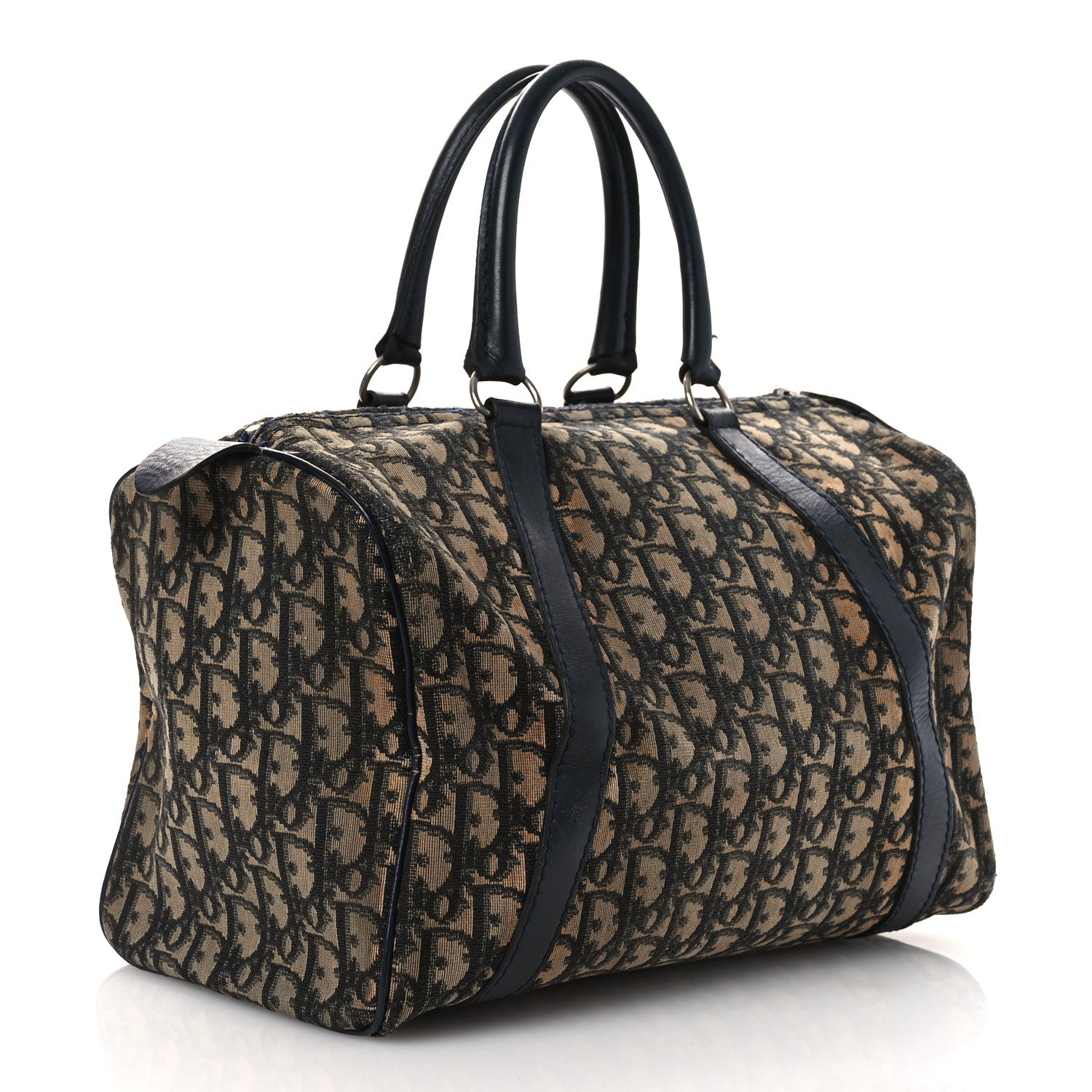 Christian Dior Monogram Boston Navy Blue 3 of 15