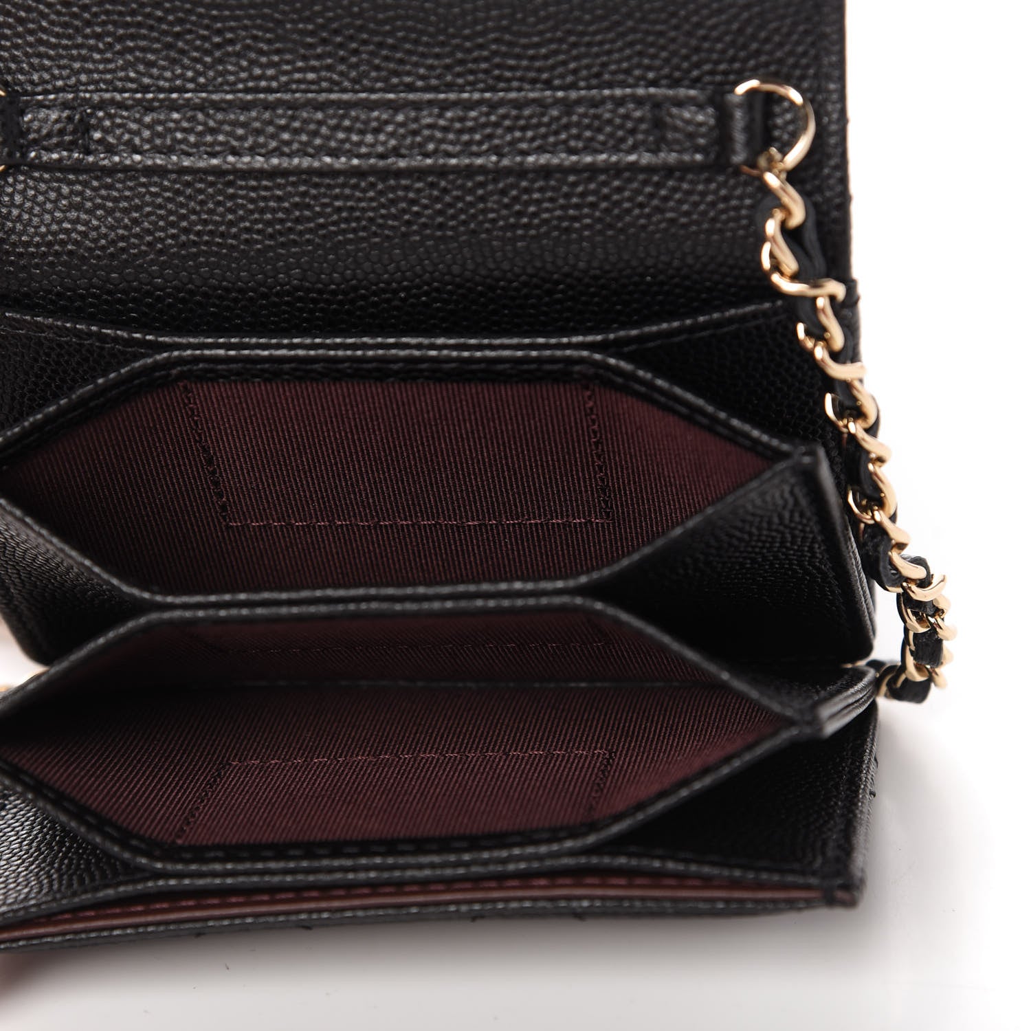 Chanel Caviar Quilted Flap Card Holder On Chain Black 5 of 11