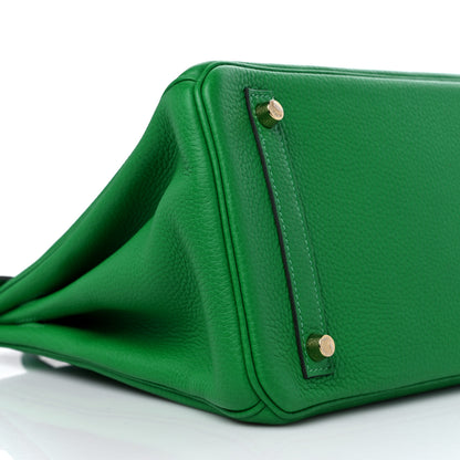 Hermes Taurillon Clemence Birkin 30 Bamboo 8 of 13