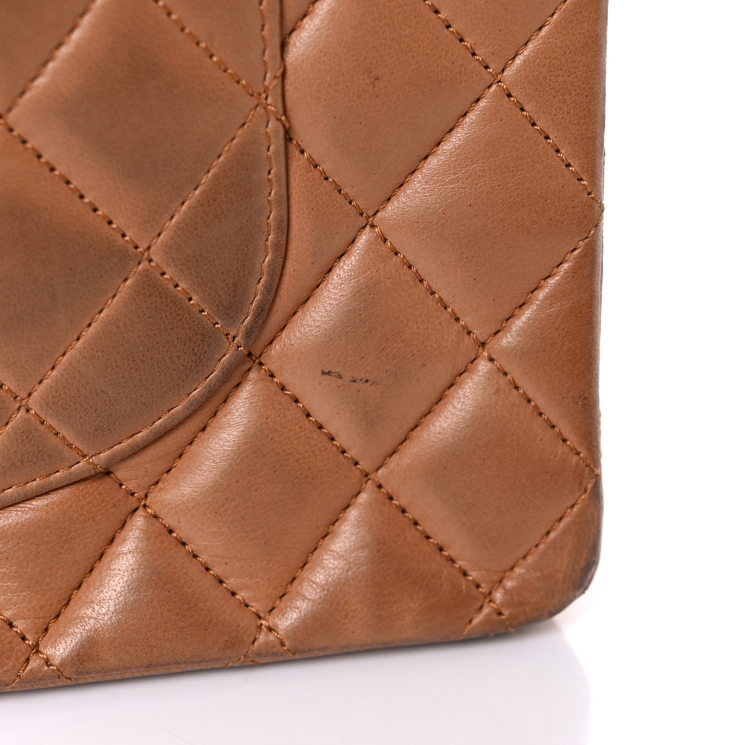 Chanel Lambskin Quilted Medium Double Flap Brown 33 of 46