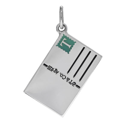 Tiffany Sterling Silver Enamel Paris Postcard Charm Blue 3 of 5