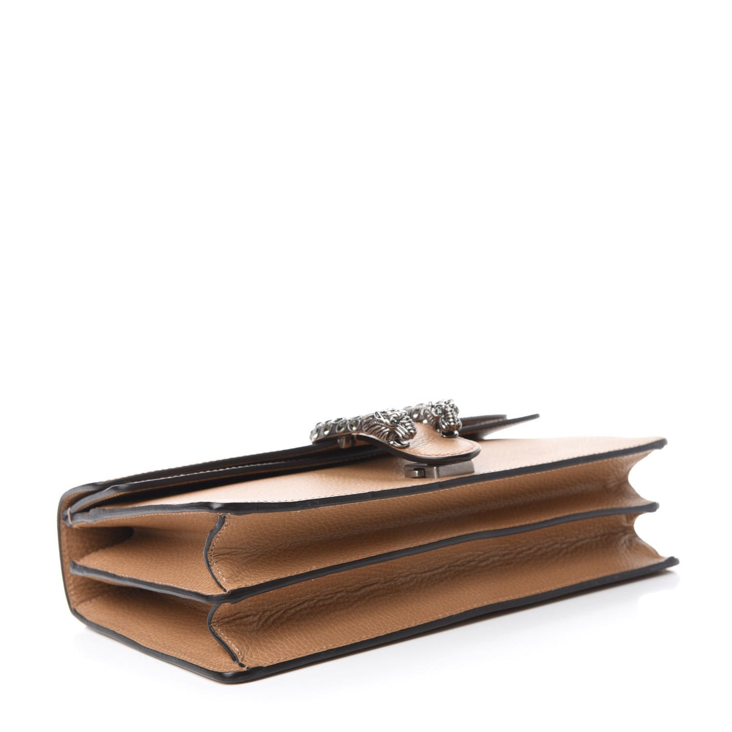 Dollar Calfskin Crystal Small Dionysus Shoulder Bag Natural Tan Black Diamond