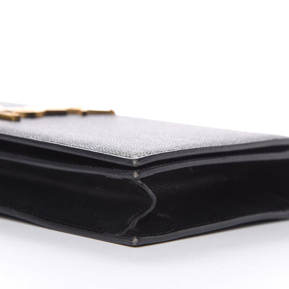 Saint Laurent Grain De Poudre Classic Monogram Kate Clutch Black 8 of 13