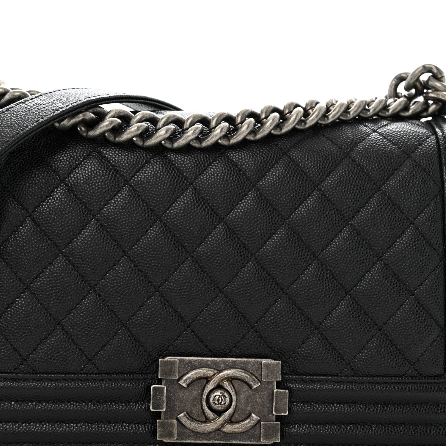 Chanel Caviar Quilted Medium Boy Flap Black 8 of 11