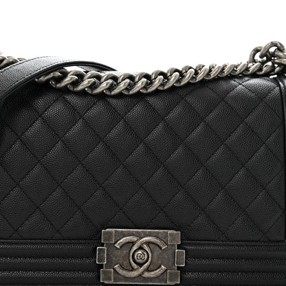 Chanel Caviar Quilted Medium Boy Flap Black 8 of 11