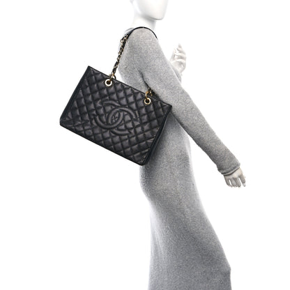 Chanel Caviar Quilted Grand Shopping Tote GST Black 2 of 12