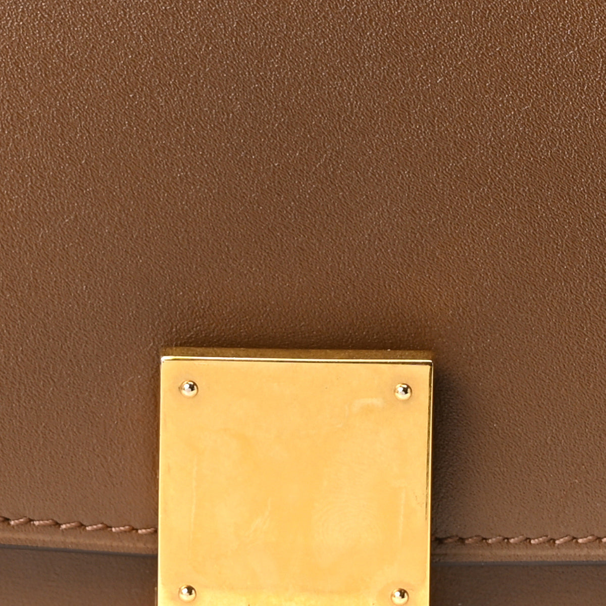 Box Calfskin Medium Classic Box Flap Bag Camel