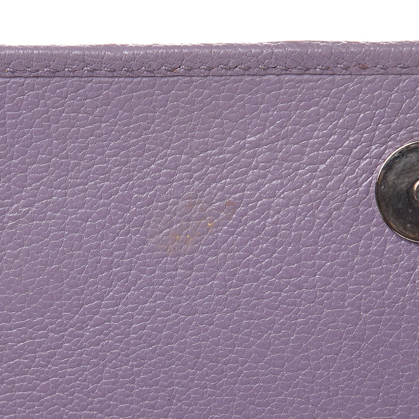 Agneau Giant 12 Silver Hardware Money Wallet Glycine