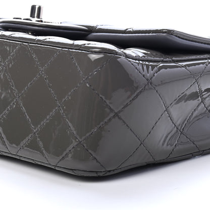 Chanel Patent Calfskin Quilted Mini Rectangular Flap Grey 9 of 9