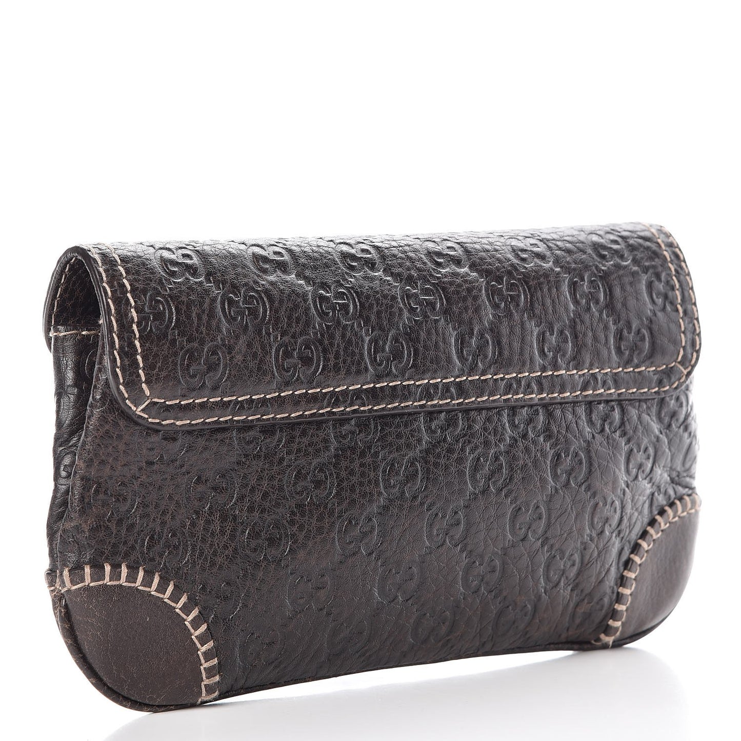 Guccissima New Pelham Clutch Dark Brown