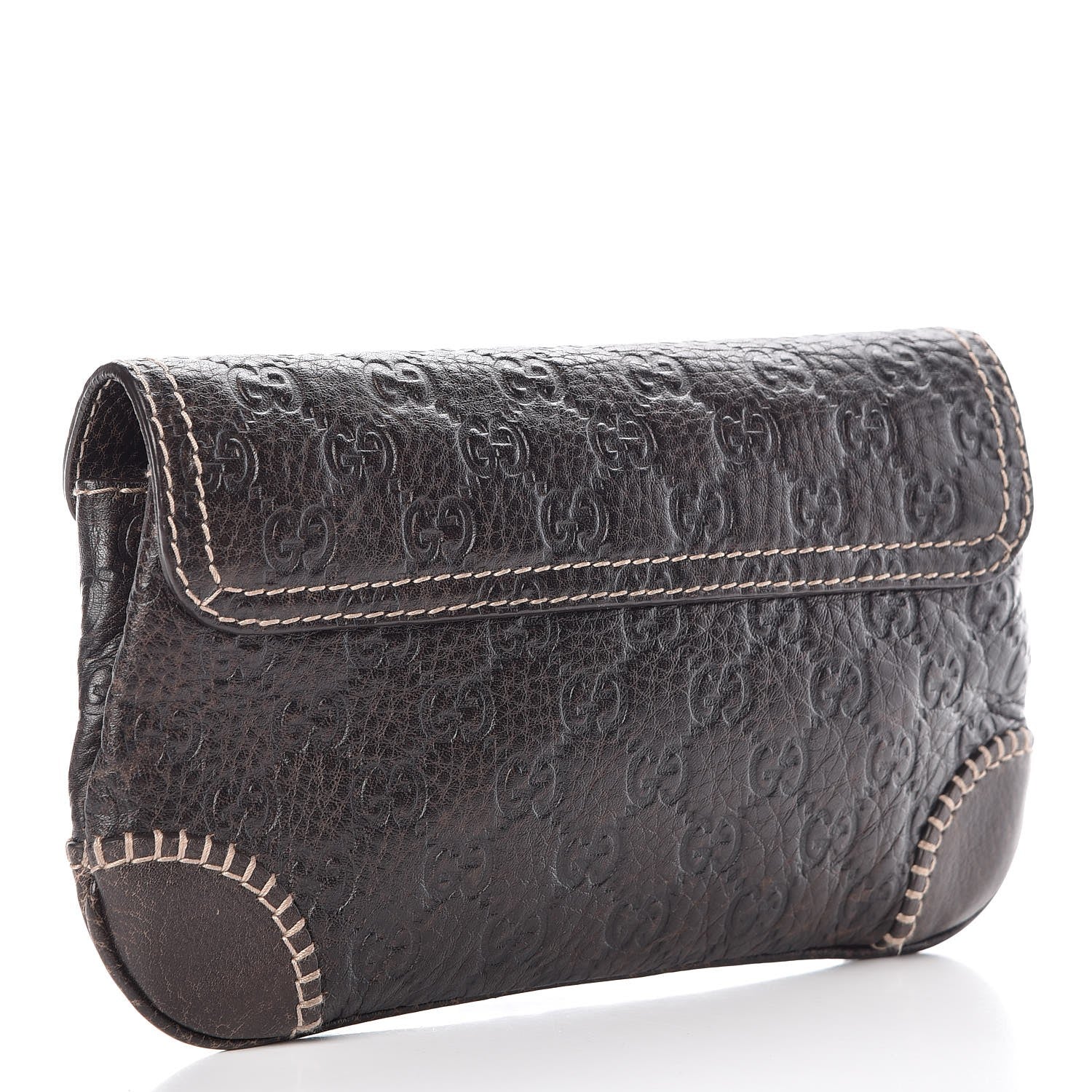 Gucci Guccissima New Pelham Clutch Dark Brown 3 of 8