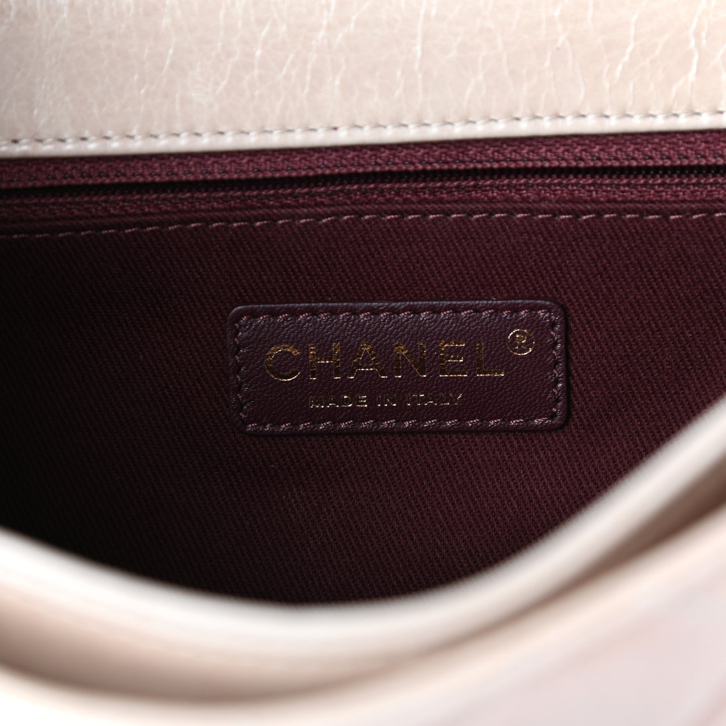Glazed Calfskin Medium Perfect Edge Flap Light Pink