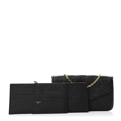 Louis Vuitton Empreinte Pochette Felicie Chain Wallet Black 3 of 13