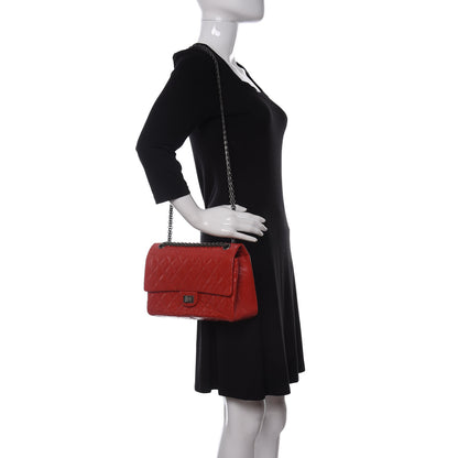 Chanel Aged Glazed Calfskin Quilted 2.55 Reissue 226 Flap Red 2 of 10