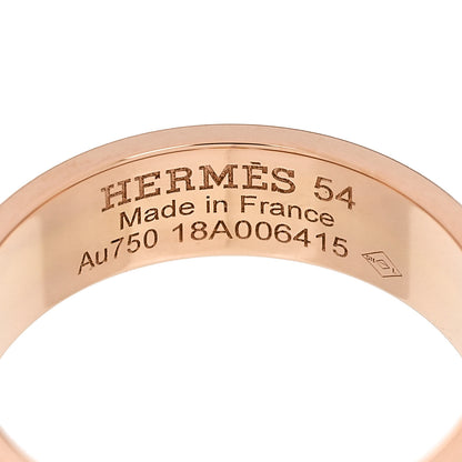 Hermes 18K Rose Gold Diamond PM H D'Ancre Ring 54 6.75 4 of 5