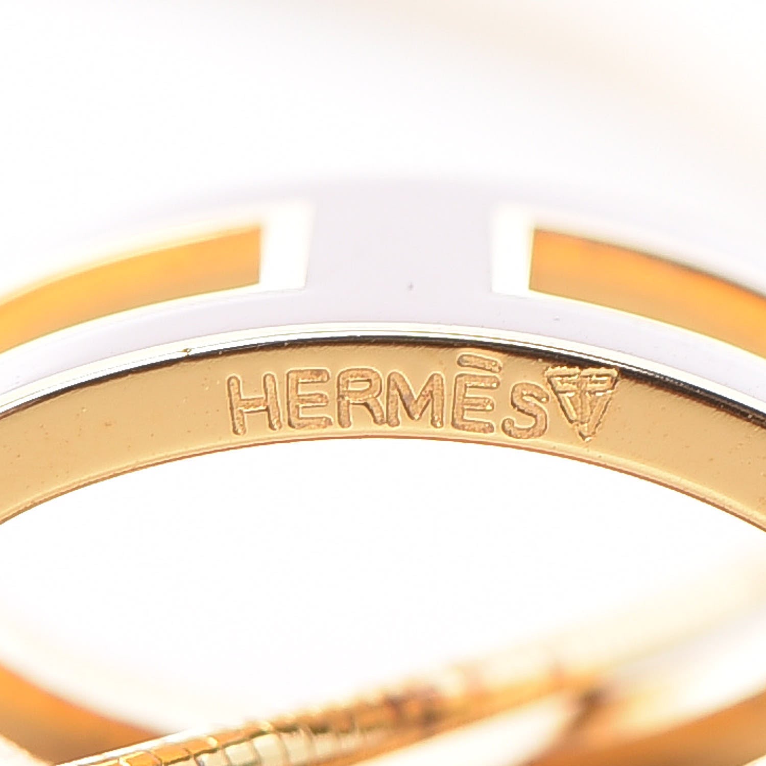 Hermes Lacquered Gold Pop H Pendant Necklace Plume 4 of 9
