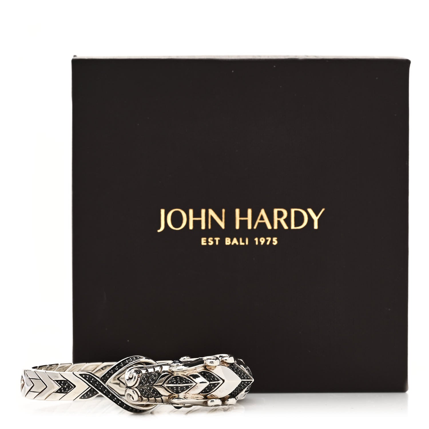 John Hardy Sterling Silver Black Blue Sapphire Legends Naga Bracelet 5 of 5