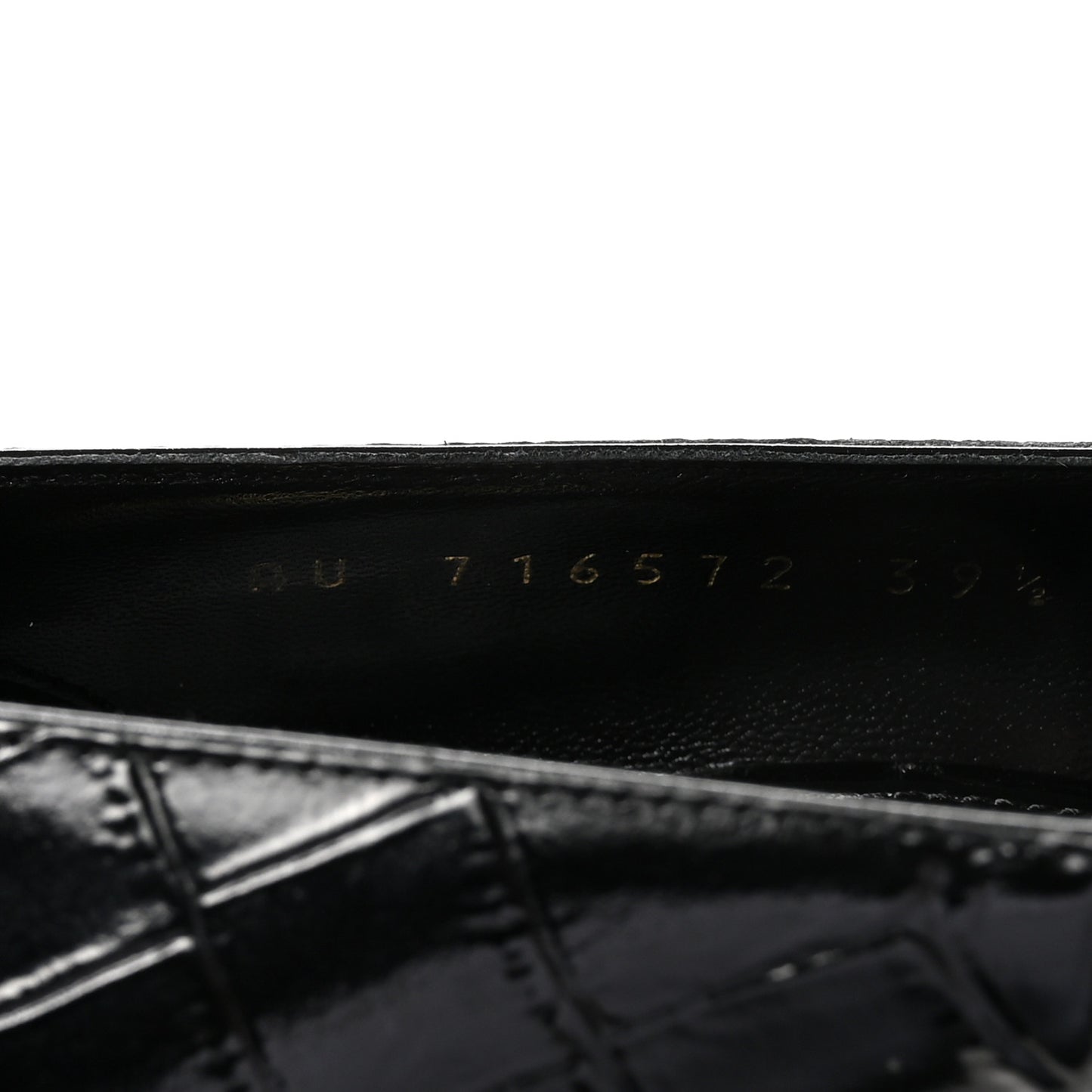 Calfskin Crocodile Embossed Silvana 110mm Pumps 39.5 Black