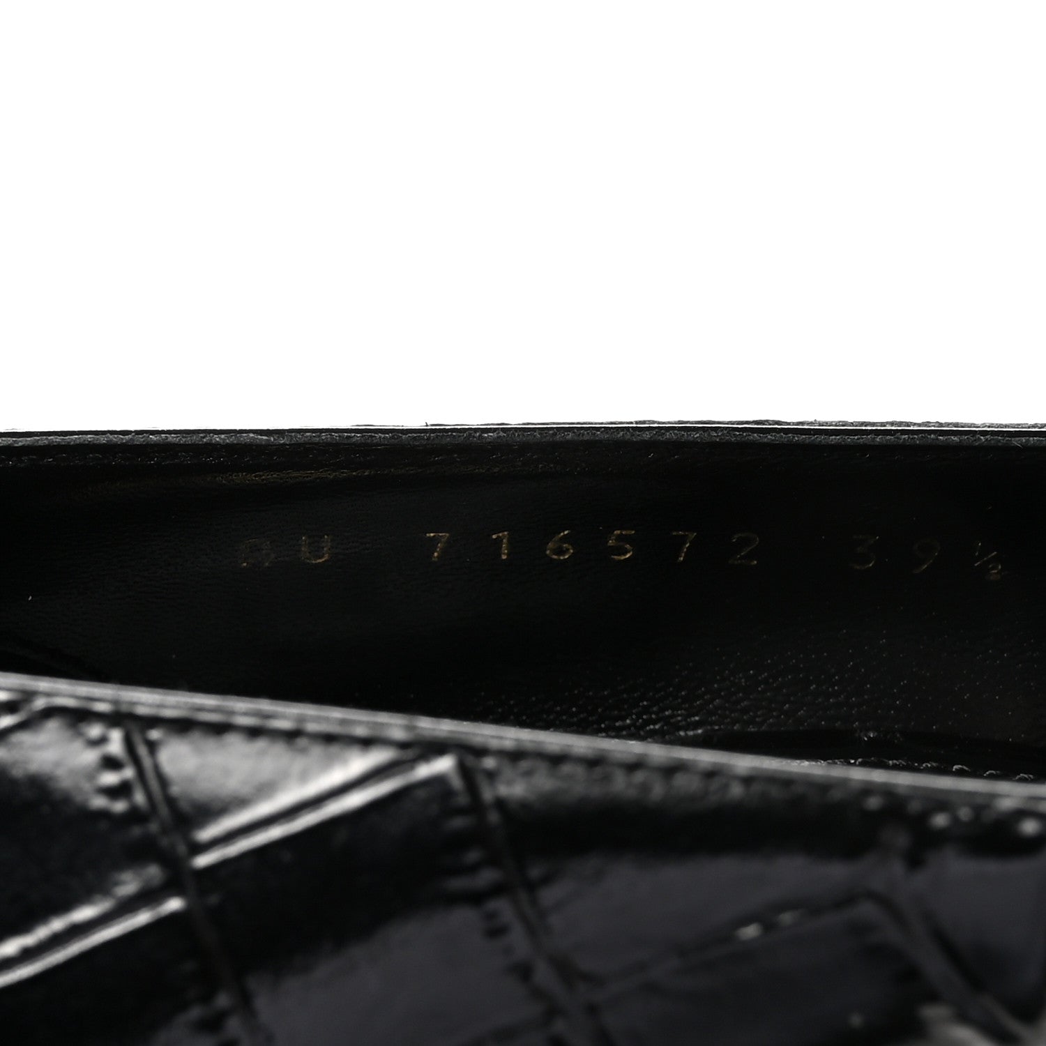 Saint Laurent Calfskin Crocodile Embossed Silvana 110mm Pumps 39.5 Black 9 of 10