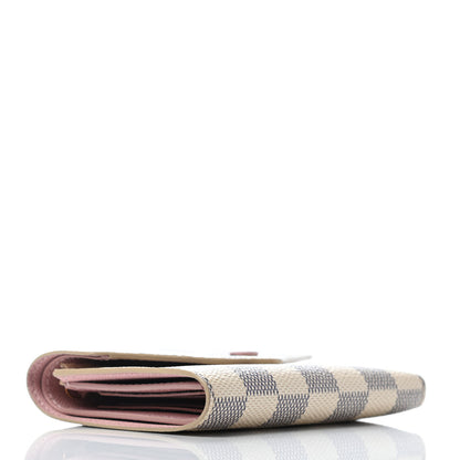 Louis Vuitton Damier Azur Victorine Wallet Rose Ballerine 3 of 5