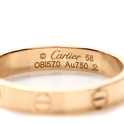 Cartier 18K Yellow Gold 3.5mm LOVE Wedding Band Ring 58 8.25 3 of 4