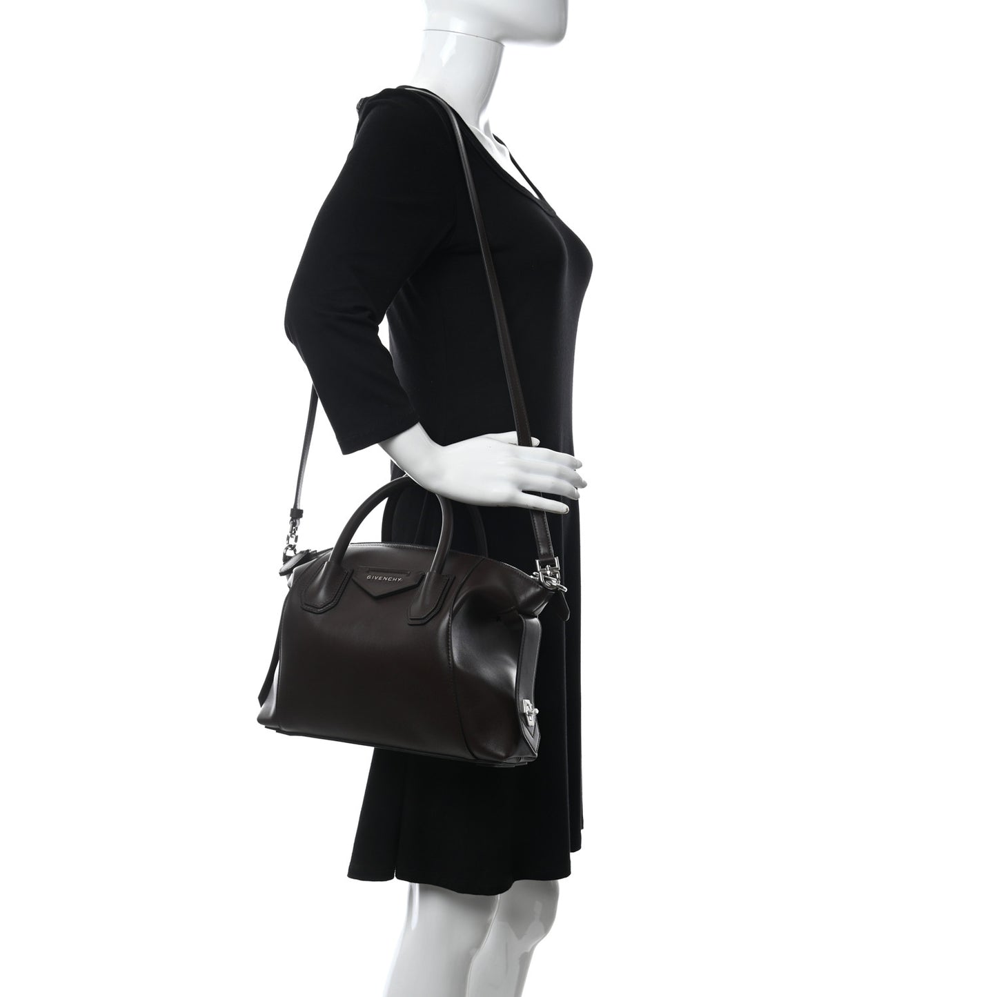 Smooth Calfskin Small Soft Antigona Dark Brown