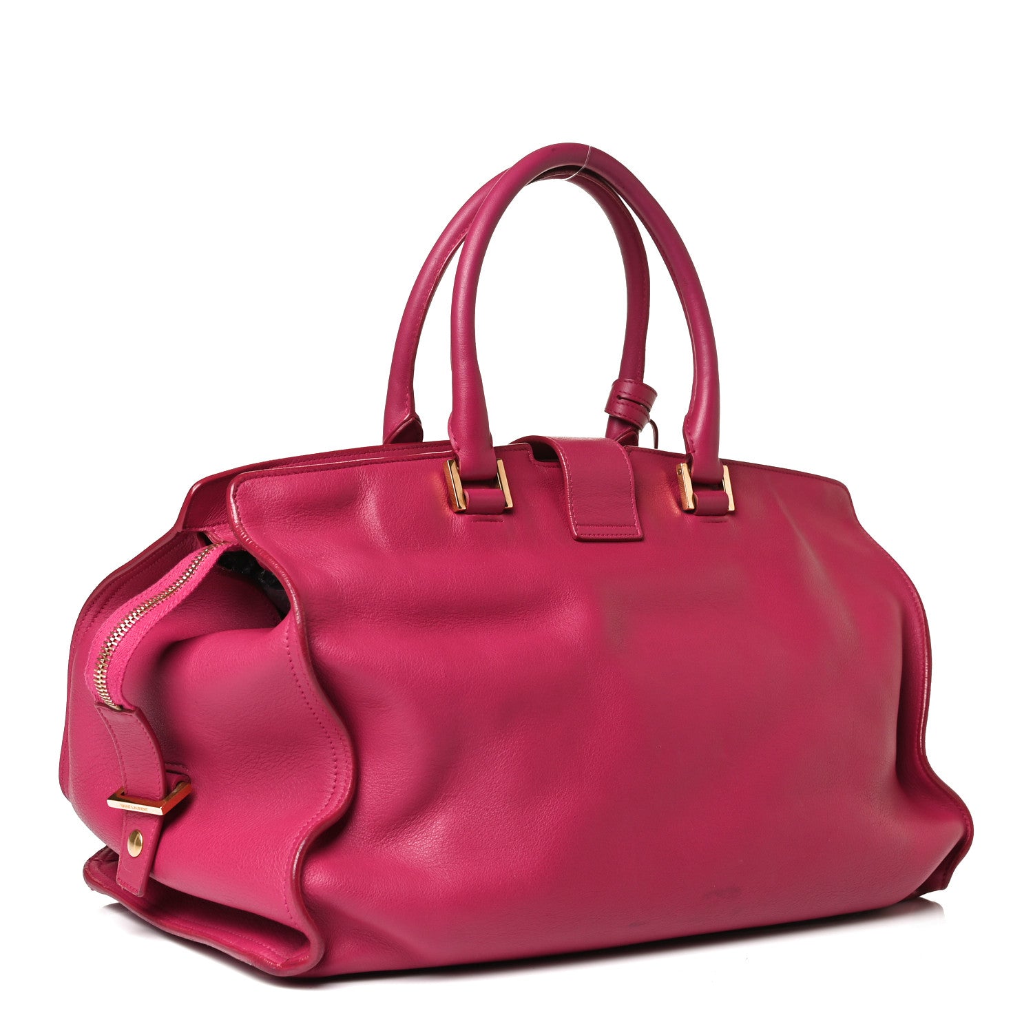 Saint Laurent Calfskin Medium Classic Y Cabas Fuchsia 5 of 34