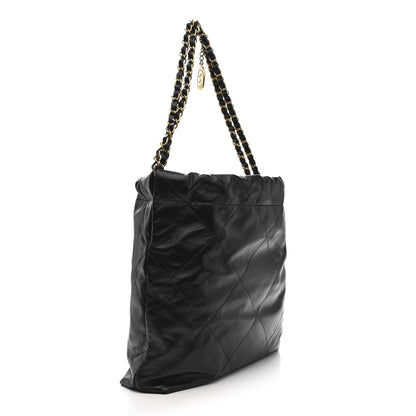 Chanel Shiny Calfskin Quilted Small Chanel 22 Black 4 of 11