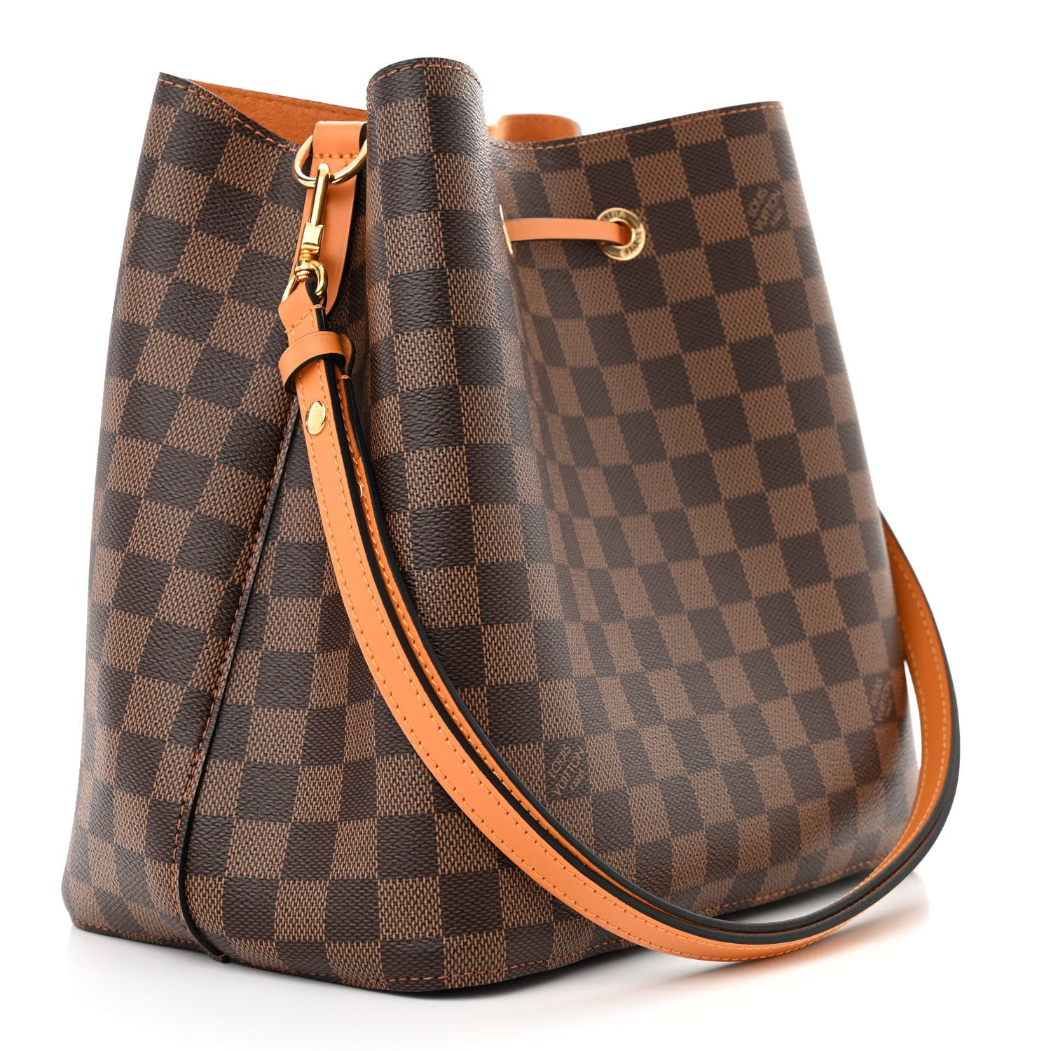Louis Vuitton Damier Ebene Neonoe MM Safran 3 of 11