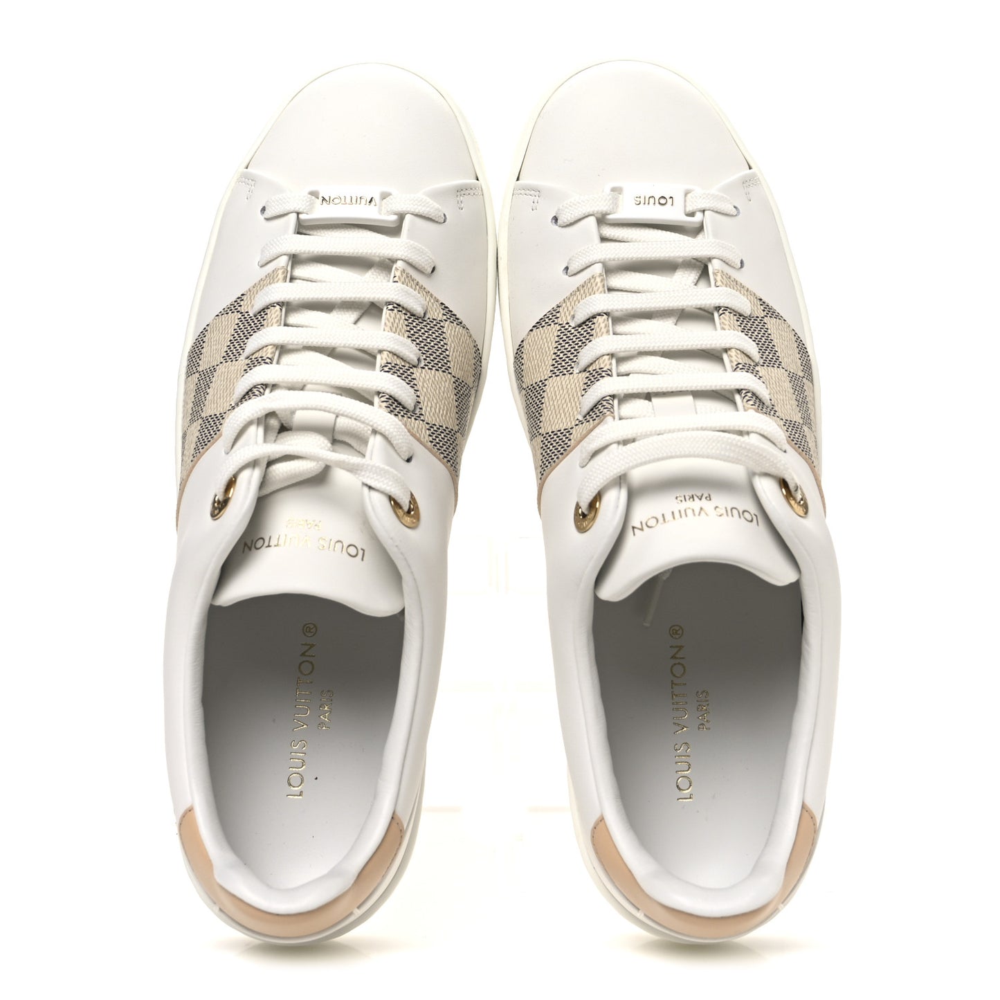 Damier Azur Front Row Sneaker 38 White