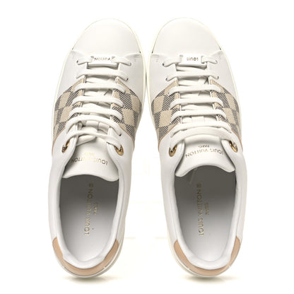 Louis Vuitton Damier Azur Front Row Sneaker 38 White 2 of 10