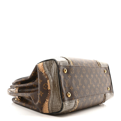Louis Vuitton Monogram Snakeskin Alligator Monogramissime Exotic Shopper GM Gris 4 of 9