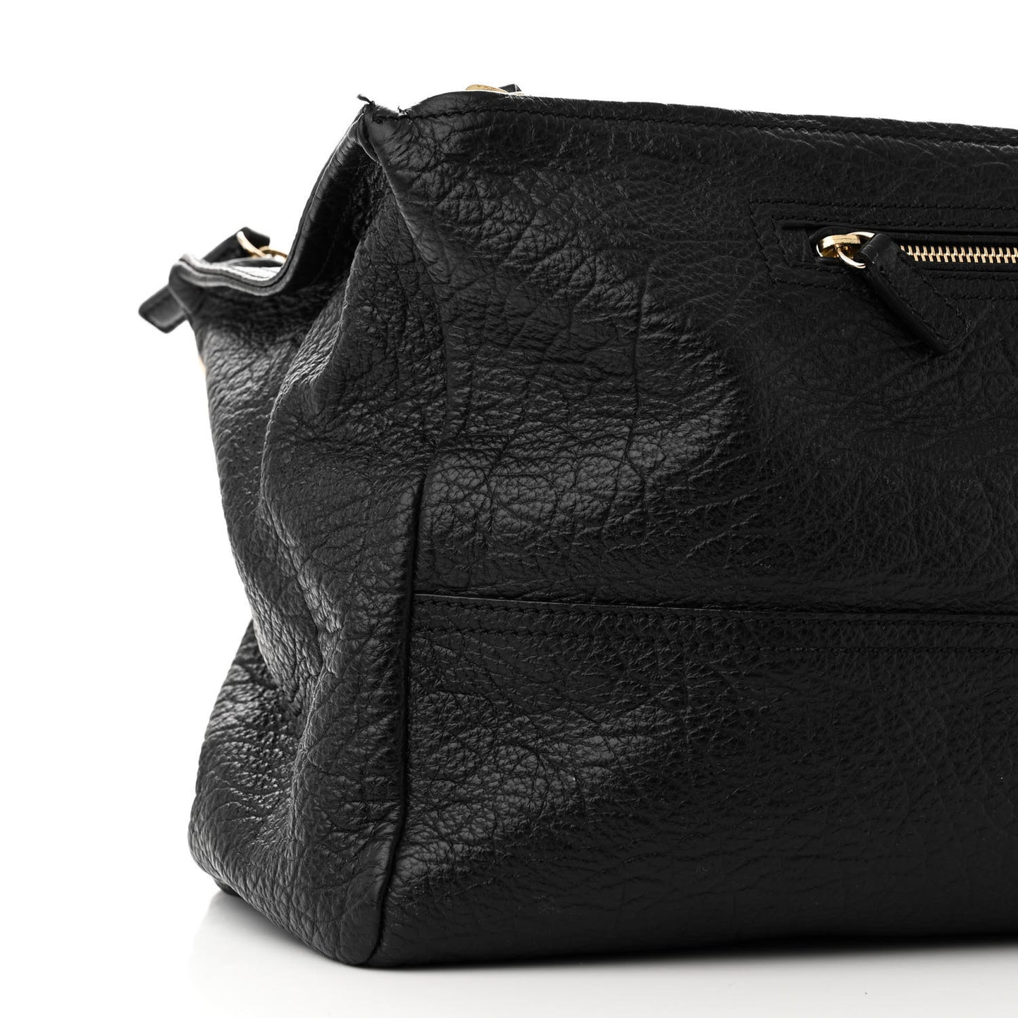 Bubble Calfskin Large Pandora Black