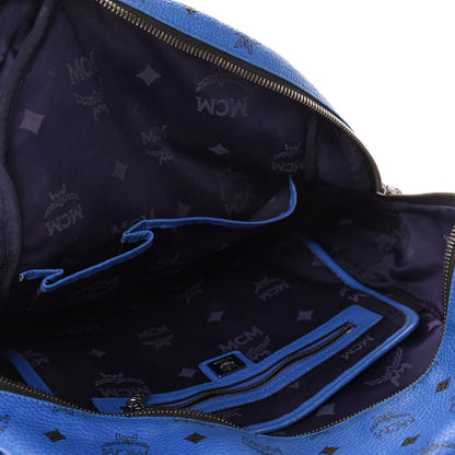 MCM Visetos Medium Studded Dual Stark Backpack Blue 5 of 16