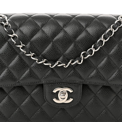 Chanel Caviar Quilted Medium Double Flap Black 8 of 10