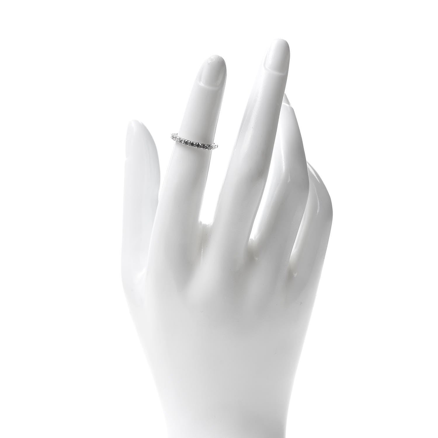 Tiffany Platinum Diamond .27ct 2.2mm Half Circle Embrace Band Ring 47 4 2 of 6