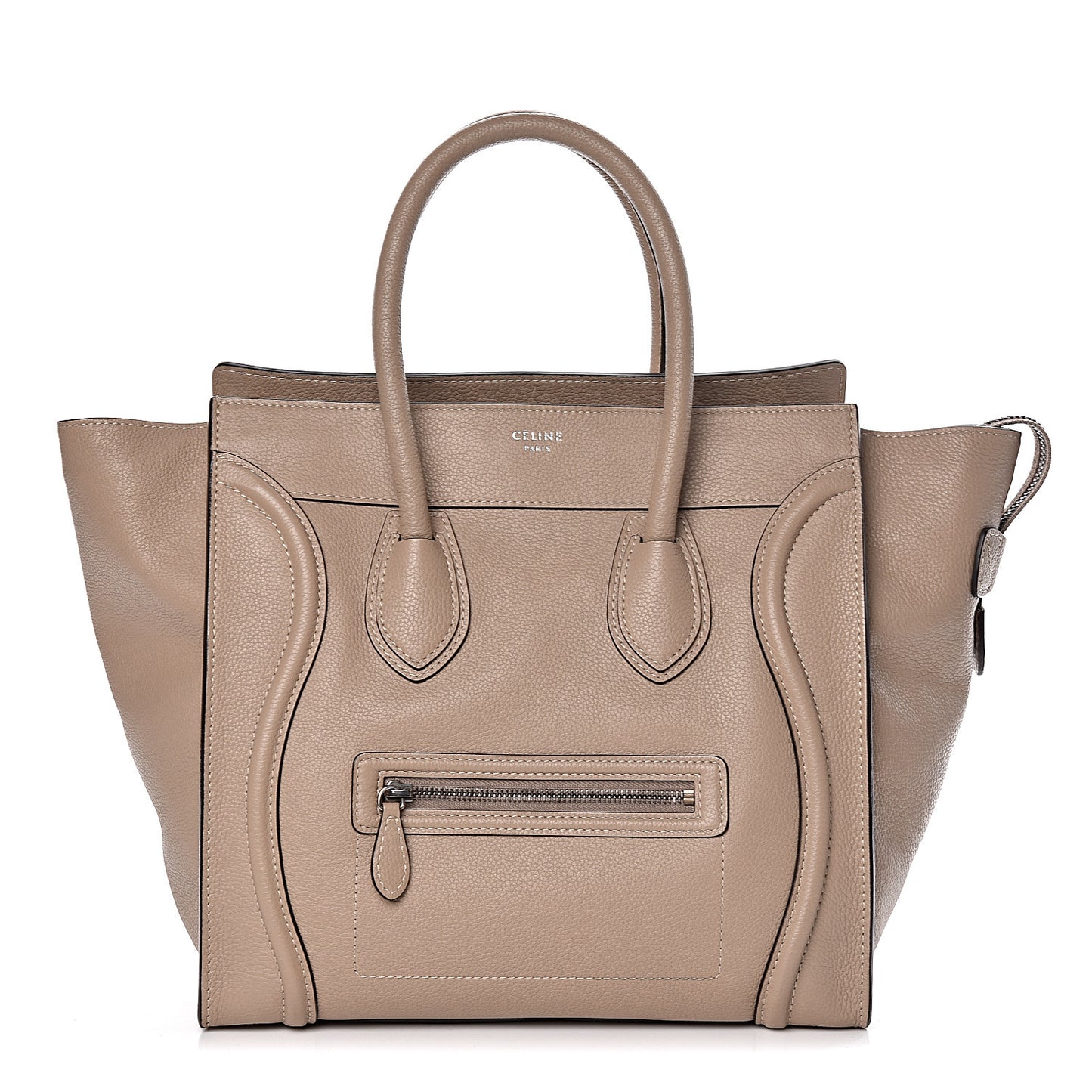 Drummed Calfskin Mini Luggage Dune