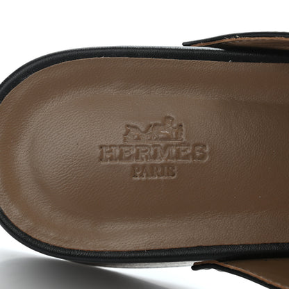 Hermes Calfskin Carlotta Mules 40 Black 7 of 10